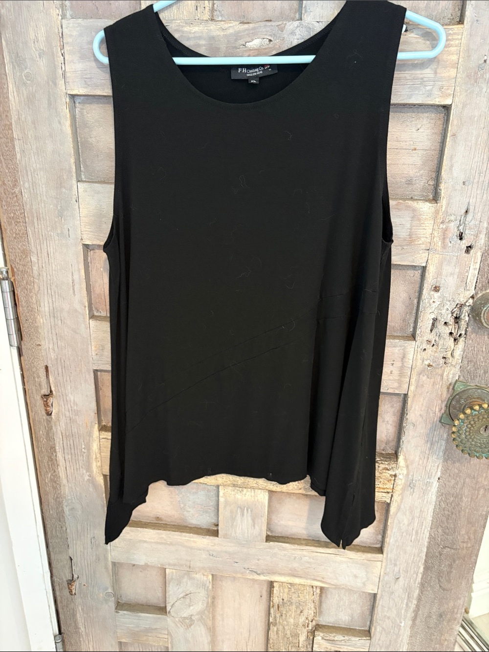 Black Sleeveless Swing Tank Top xL